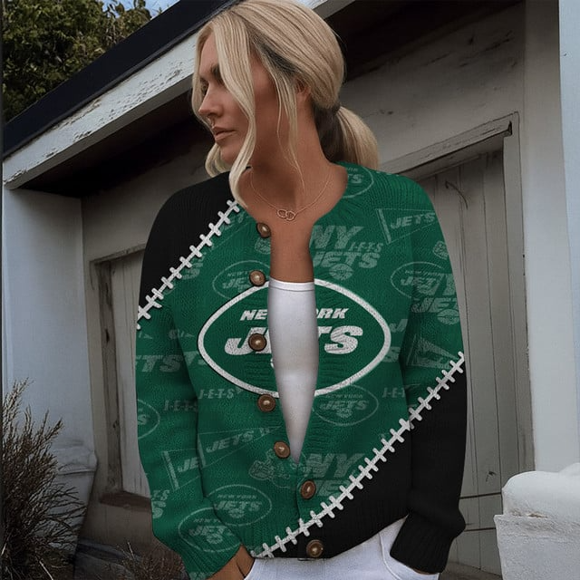 NFL x NYJ Women cardigan sweater V1 NAK TXP