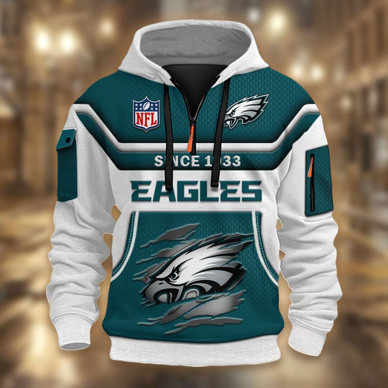 NFL x PE Multicolor Zip Hoodie Shirt DDT CTND