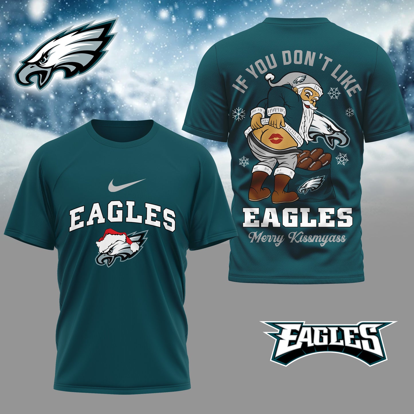 NFL x PHI Funny Xmas 3D Shirt HLP