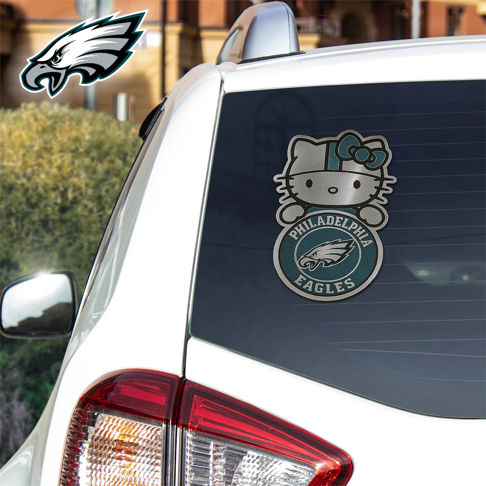 NFL x PHI Hello Kitty Car Badge Sticker HLP