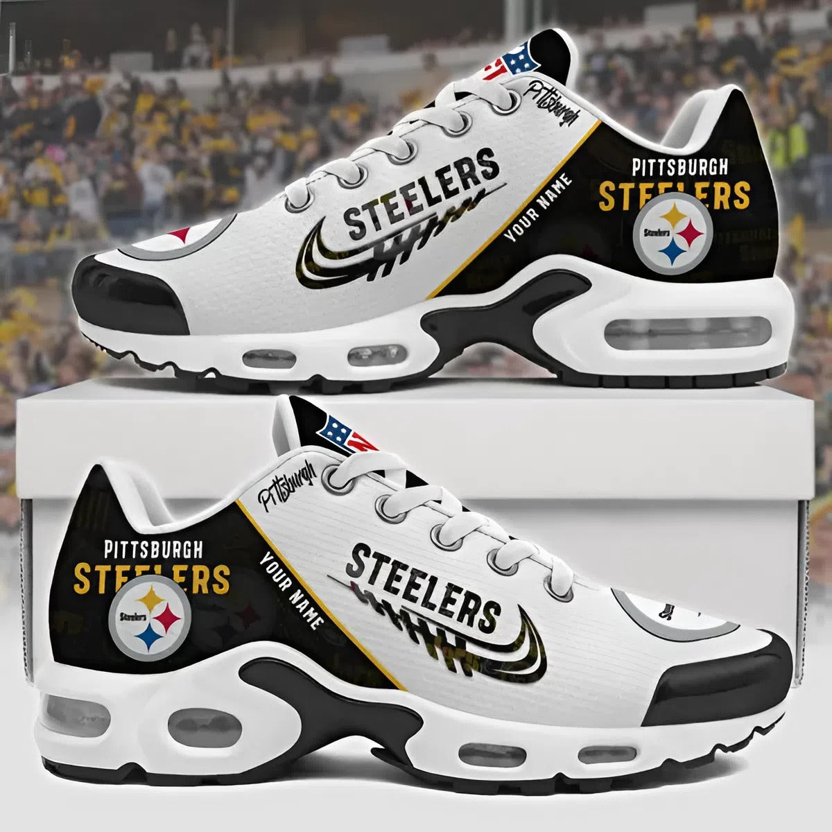 NFL x PIT Customize Your Name Ver 28 Sport Shoes V1 NAK NHM