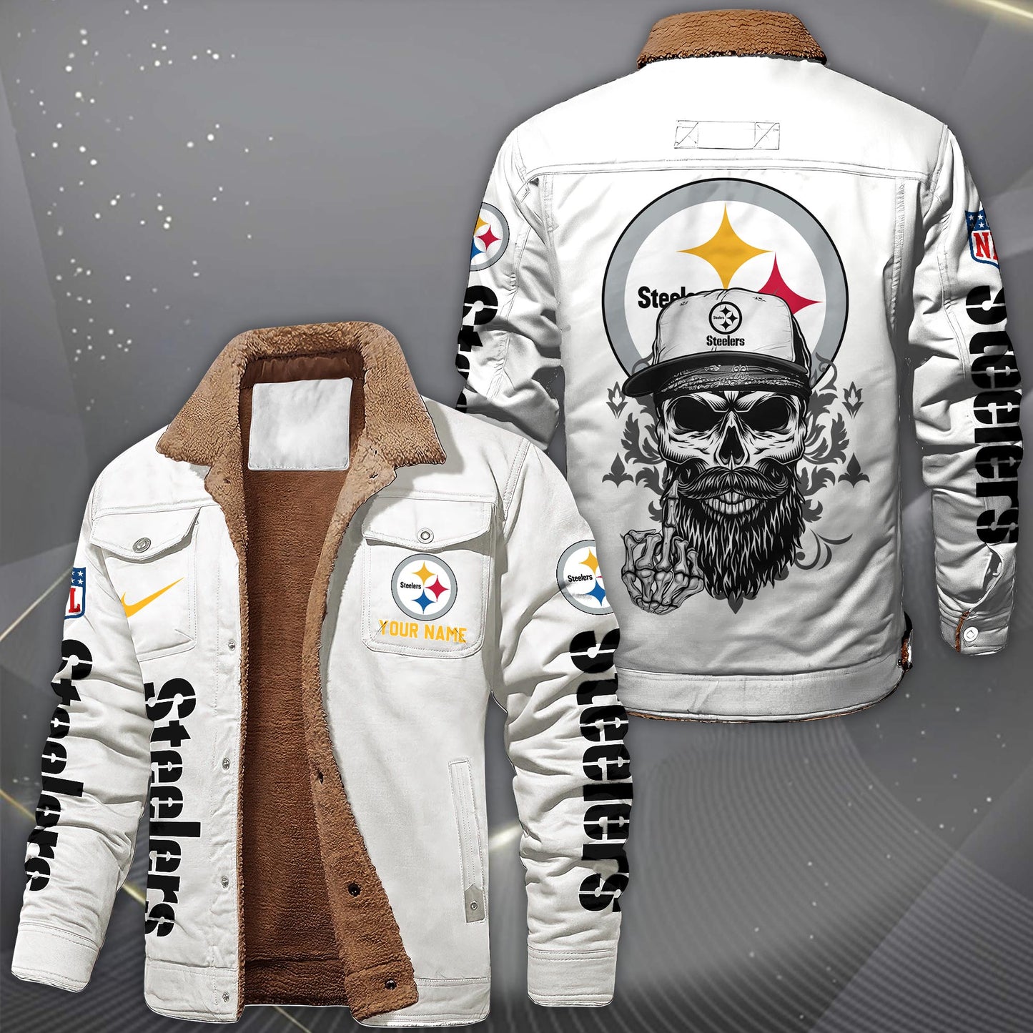 NFL x PIT Fleece Lined Cargo Jacket HLP