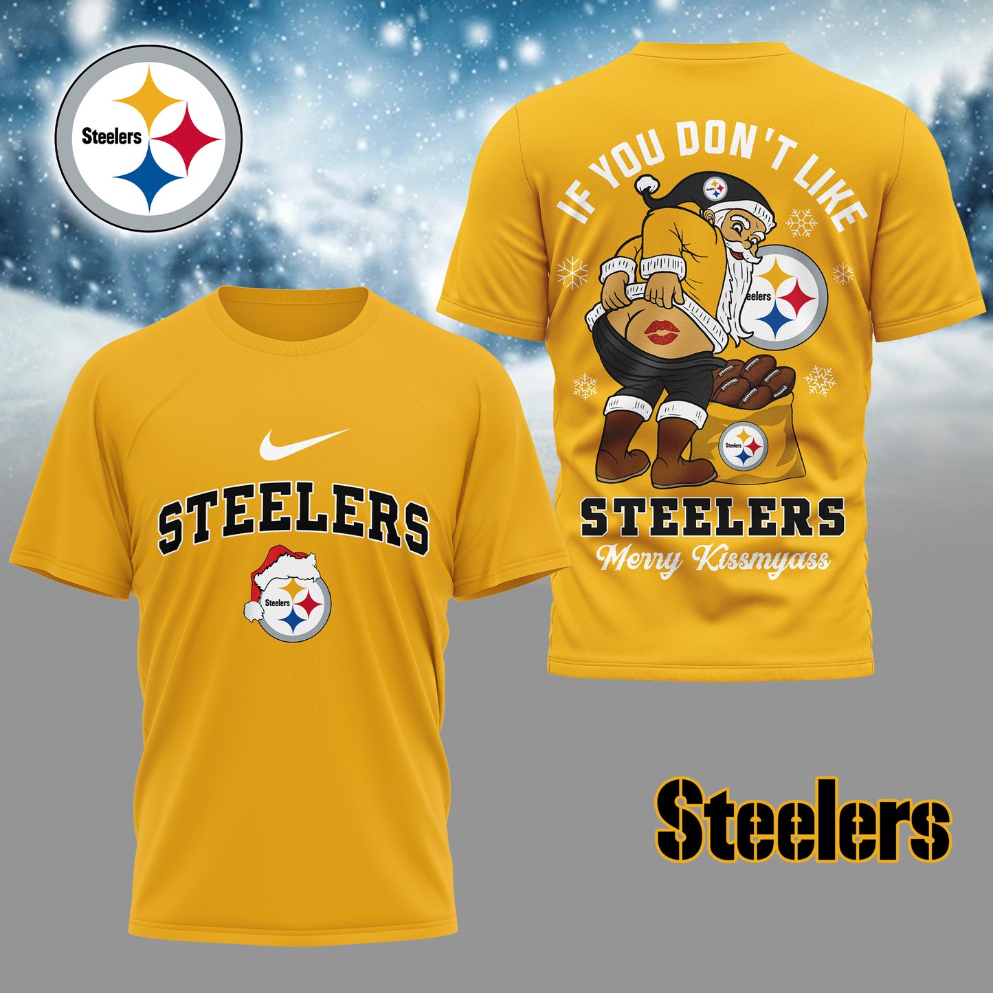 NFL x PIT Funny Xmas 3D Shirt HLP