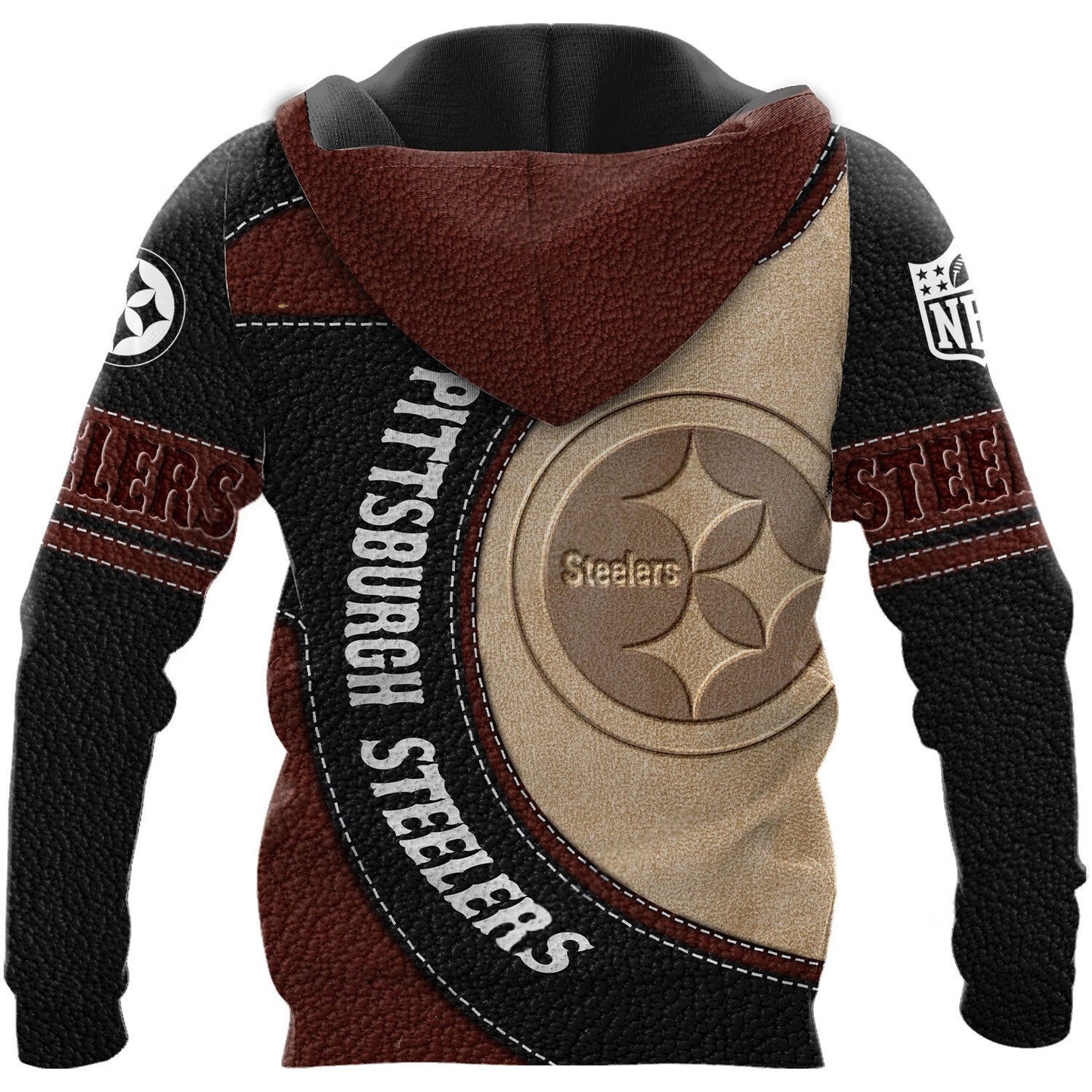 NFL x PIT Leather Pride Personalized Hoodie HLP