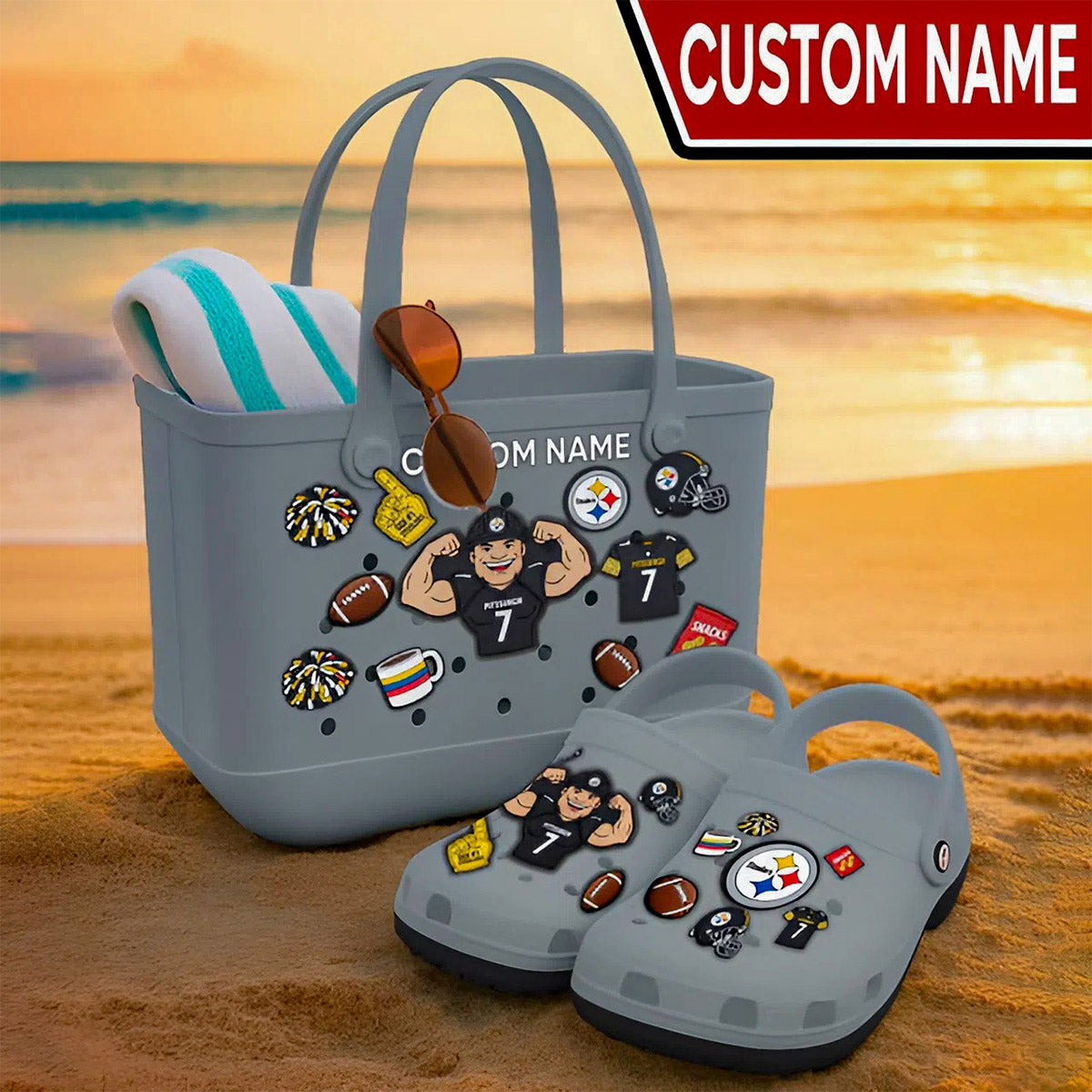 NFL x PIT Special Bogg Bag And Crocs Clogs V1 NAK NHM
