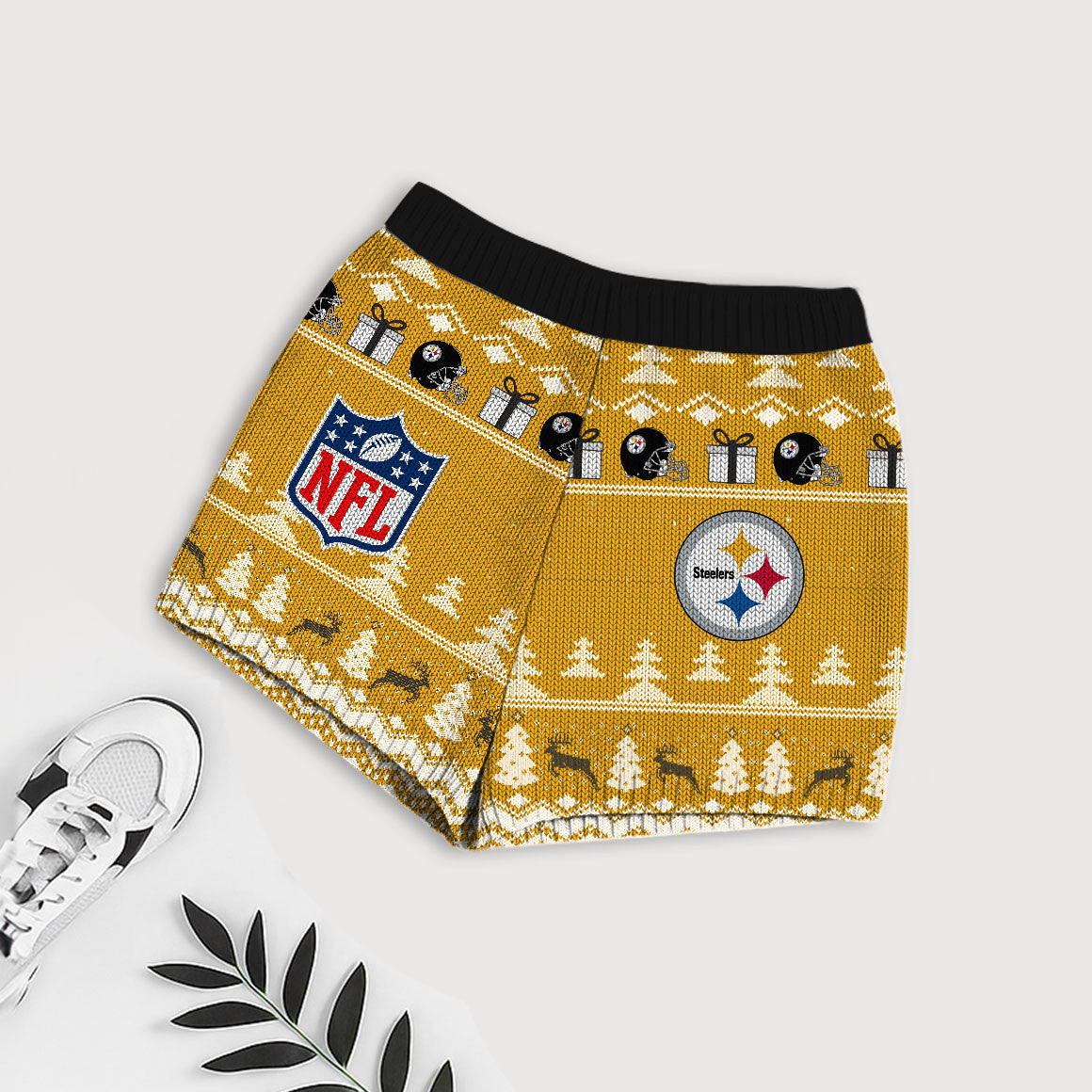 NFL x PIT Touchdown Holiday Sweatshirt & Shorts Set HLP 251025