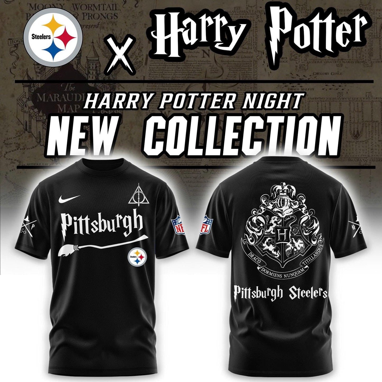 NFL x PIT x Harry Potter 3D Shirt HLP 251025
