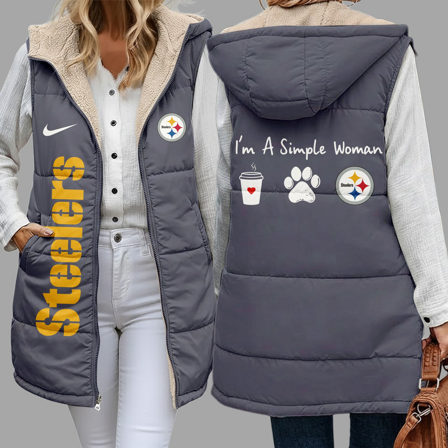 NFL x PS Premium NFL Simple Girl Quilted Vest V1 NAK