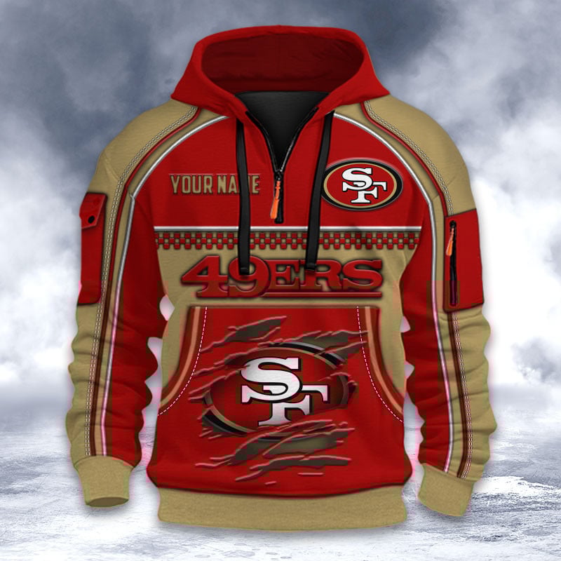 NFL x SF Personalized Half-zip Hoodie HLP