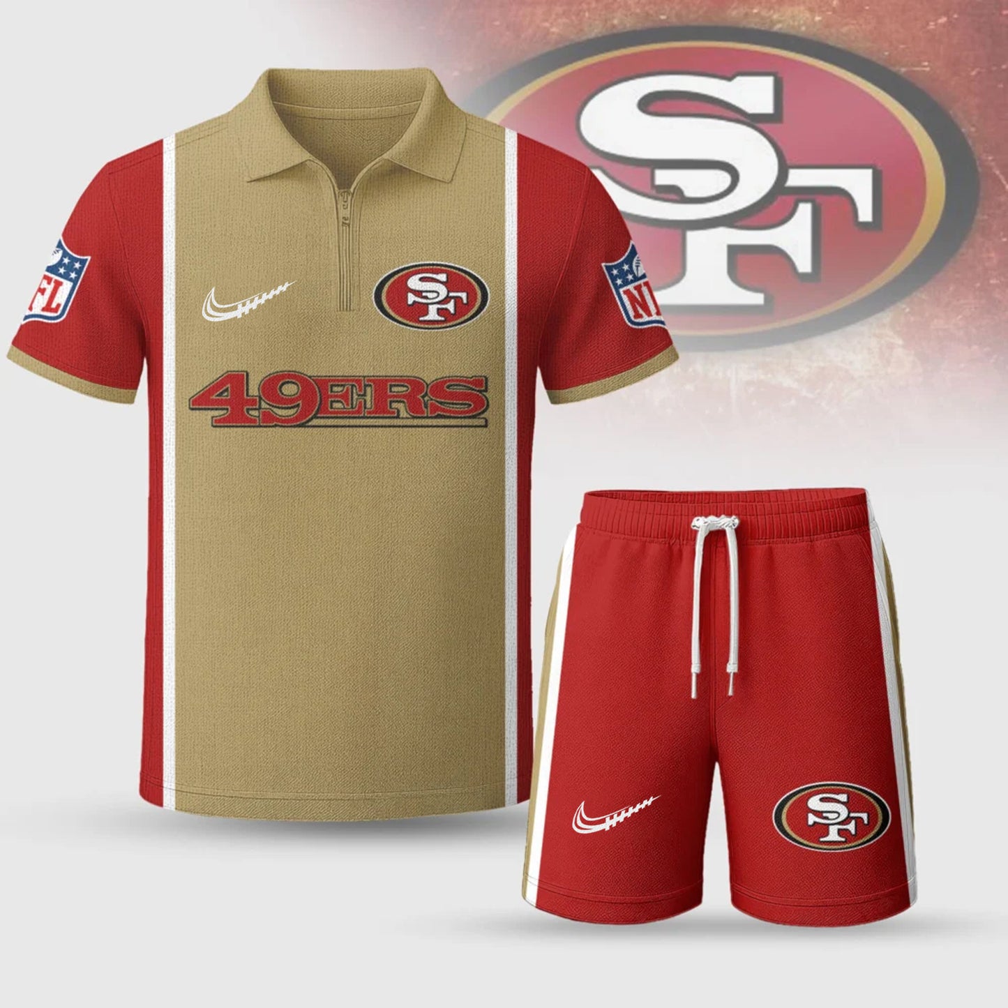 NFL x SF Premium Combo Polo And Shorts V1 NAK NHM