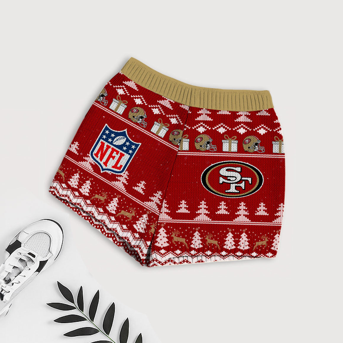 NFL x SF Touchdown Holiday Sweatshirt & Shorts Set HLP 251025