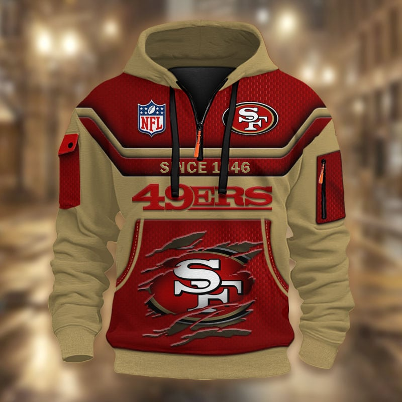 NFL x SF49 Multicolor Zip Hoodie Shirt DDT CTND