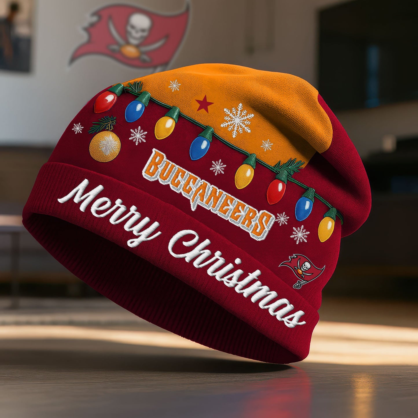 NFL x TB Merry Christmas Beanie Hat HLP