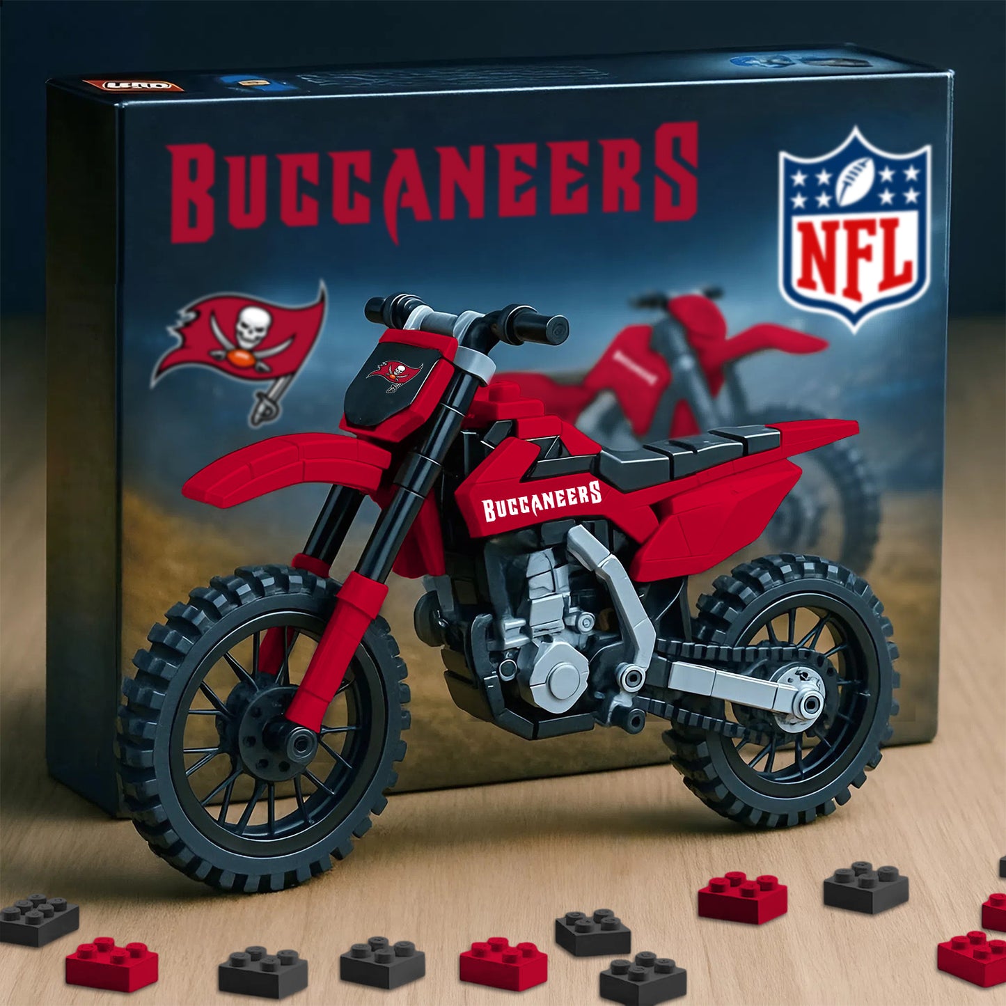 NFL x TB Motorcycle Building Block Set V1 NAK NHM