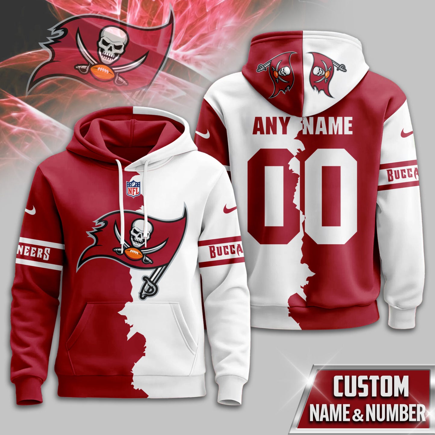 NFL x TB Split Personalized Hoodie HLP