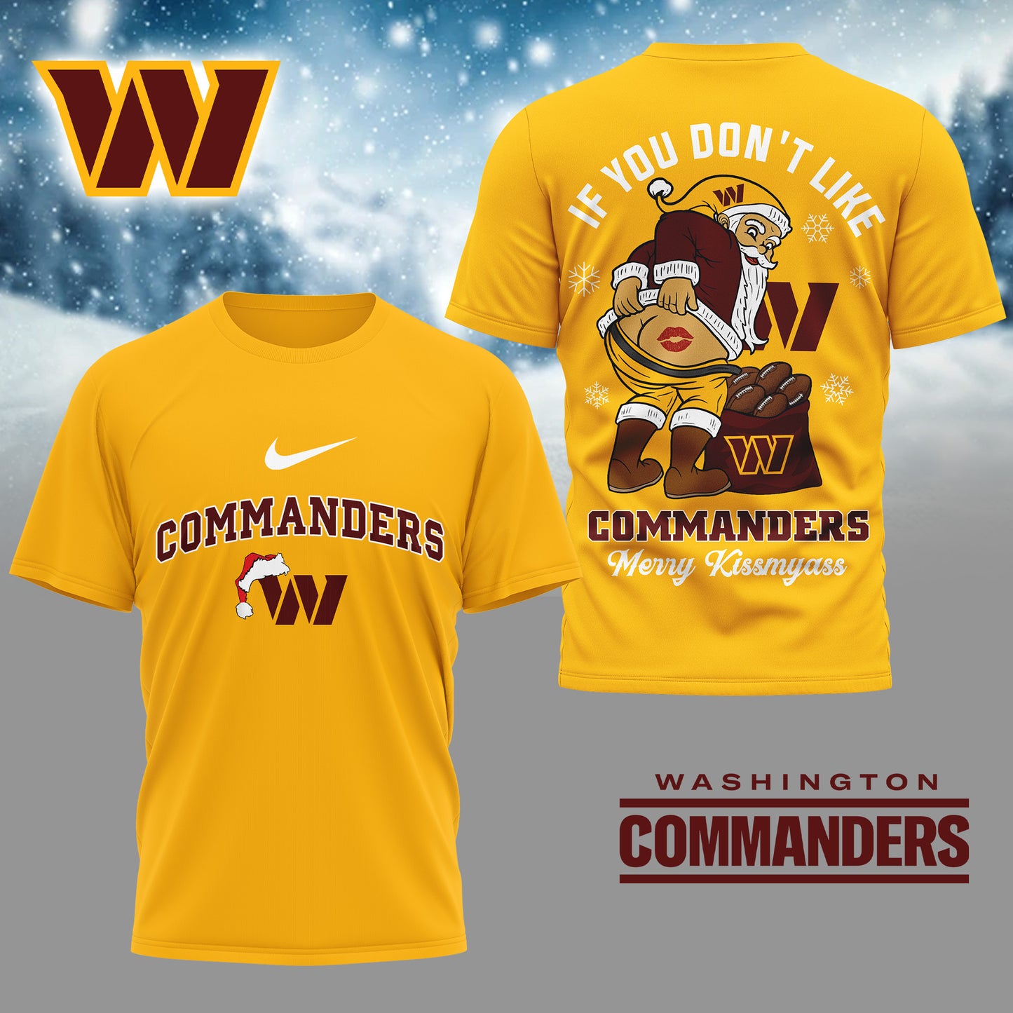 NFL x WAS Funny Xmas 3D Shirt HLP