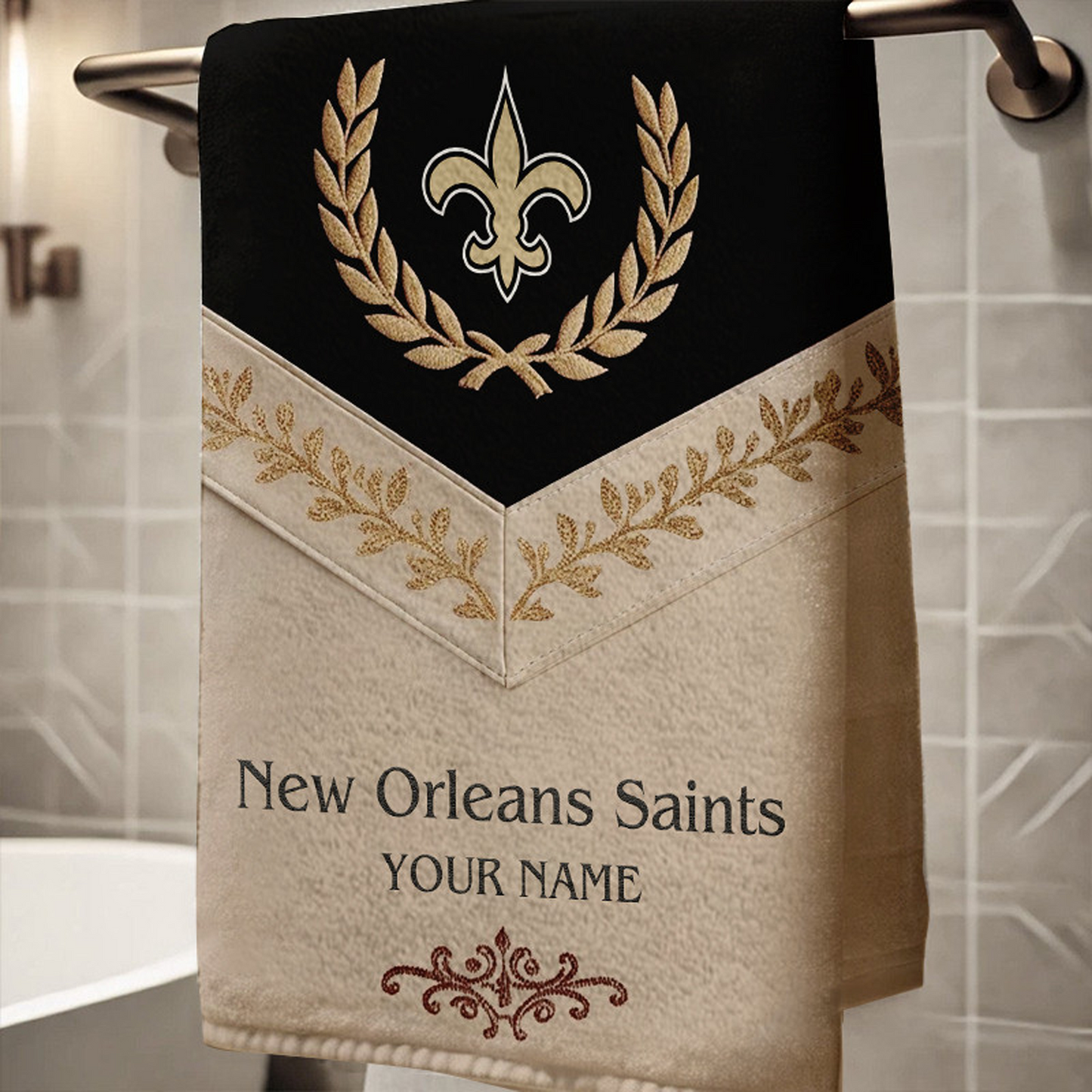 NO Football New Bath Towel Custom Name DATND TANTD