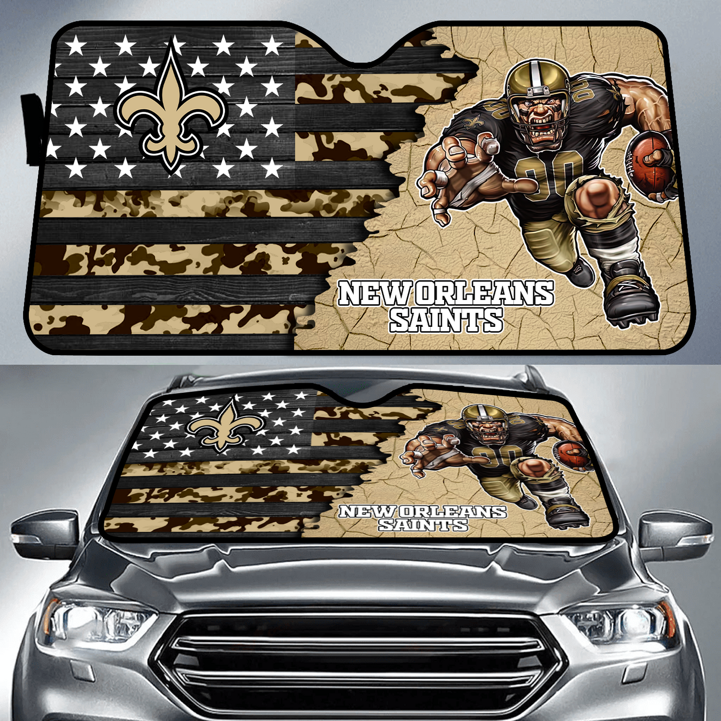 NO x NFL Personalized Auto Sun Shade DATND TANTD