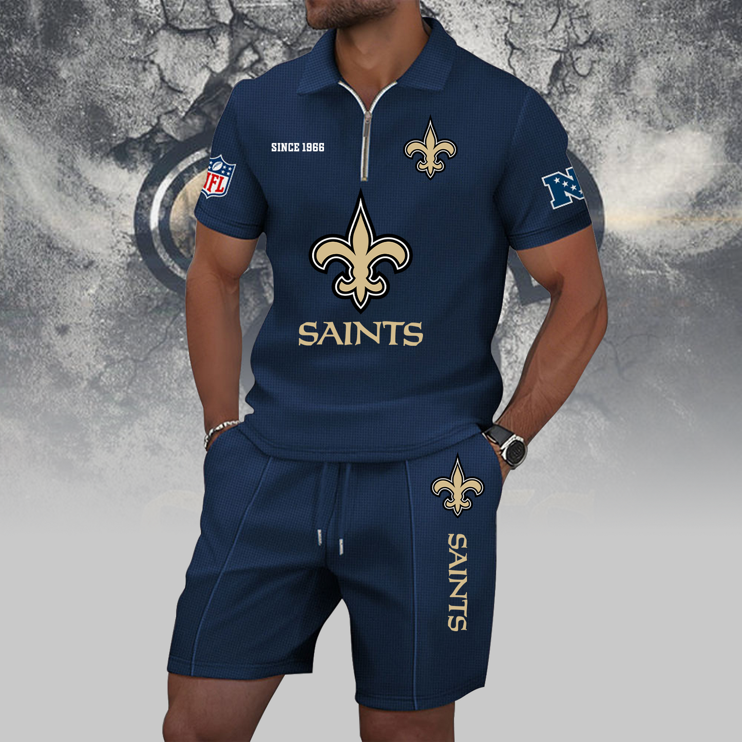 NO x NFL Zip Polo Set DATND TANTD