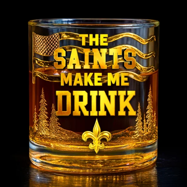 NOS Premium NFL Golden Whiskey Fan Glass DDT HLPhuong