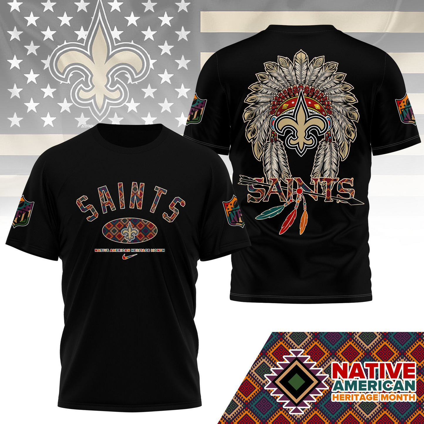 NOS Premium Native American Heritage Month 3D Shirt DDT TTV