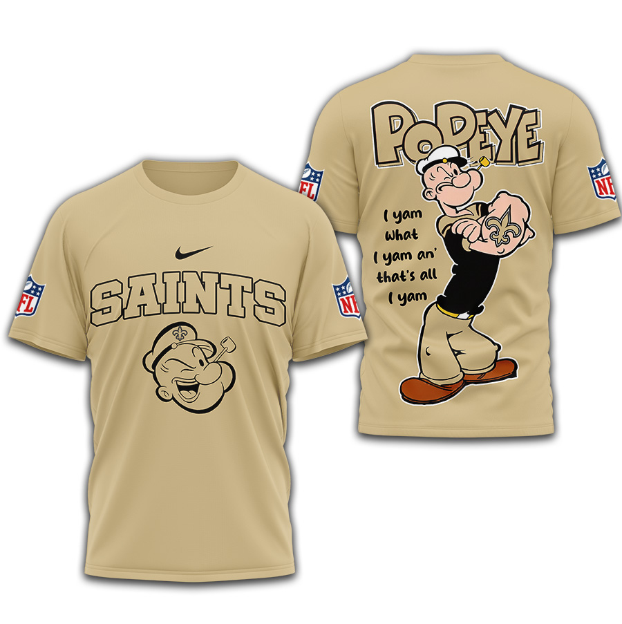 NOS Premium NFL I Yam What I Yam Shirt DDT CTND