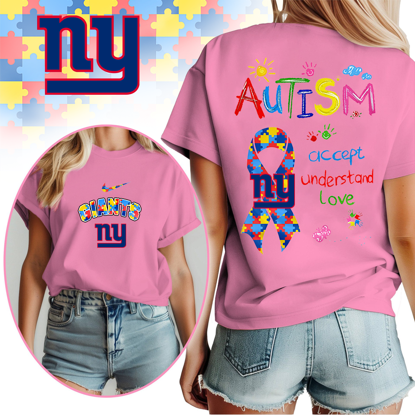 NYG Premium Autism Awareness 3D Shirt DDT TTV