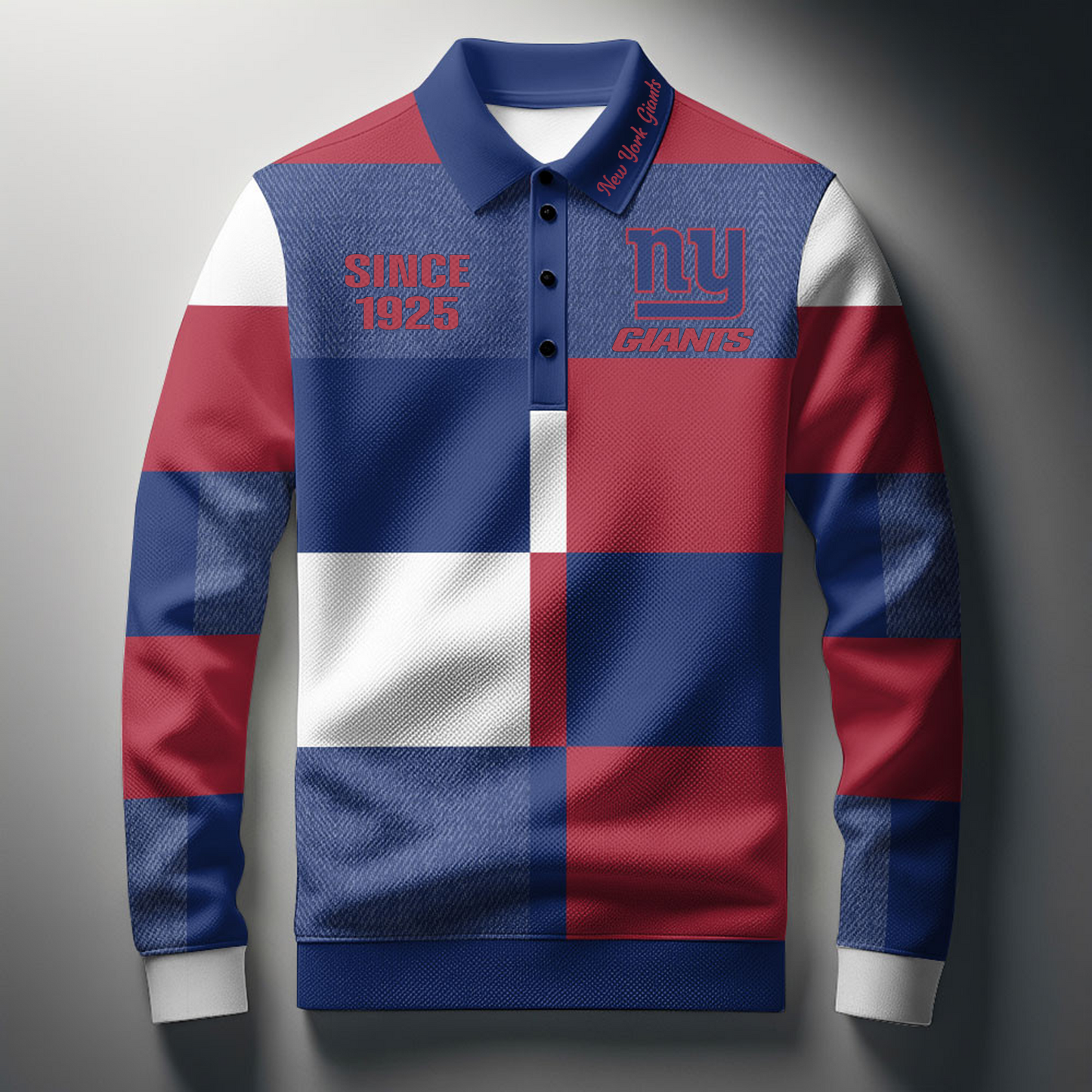 NYG x NFL Men Style Polo Long Sleeves Shirt DatND DVT