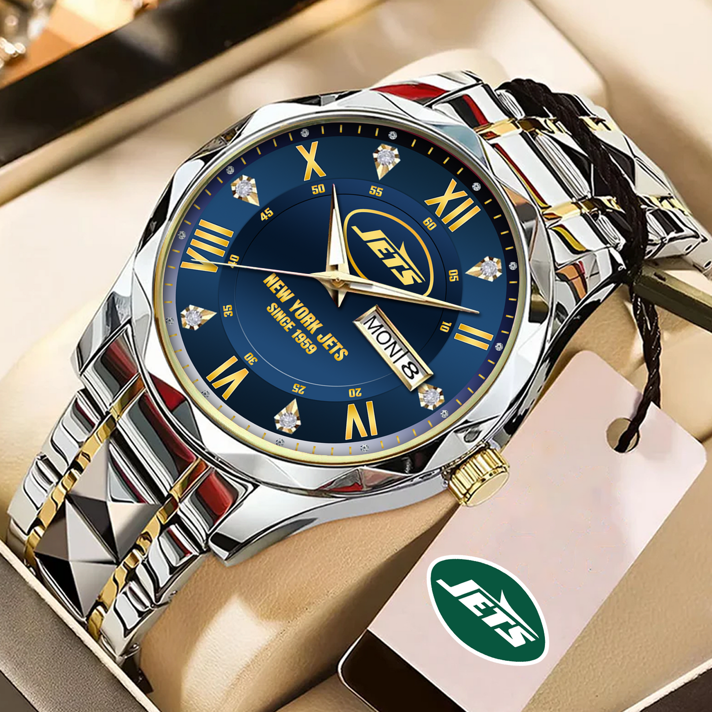 NYJ x NFL Alloy Luxury Quartz Watch DATND TANTD