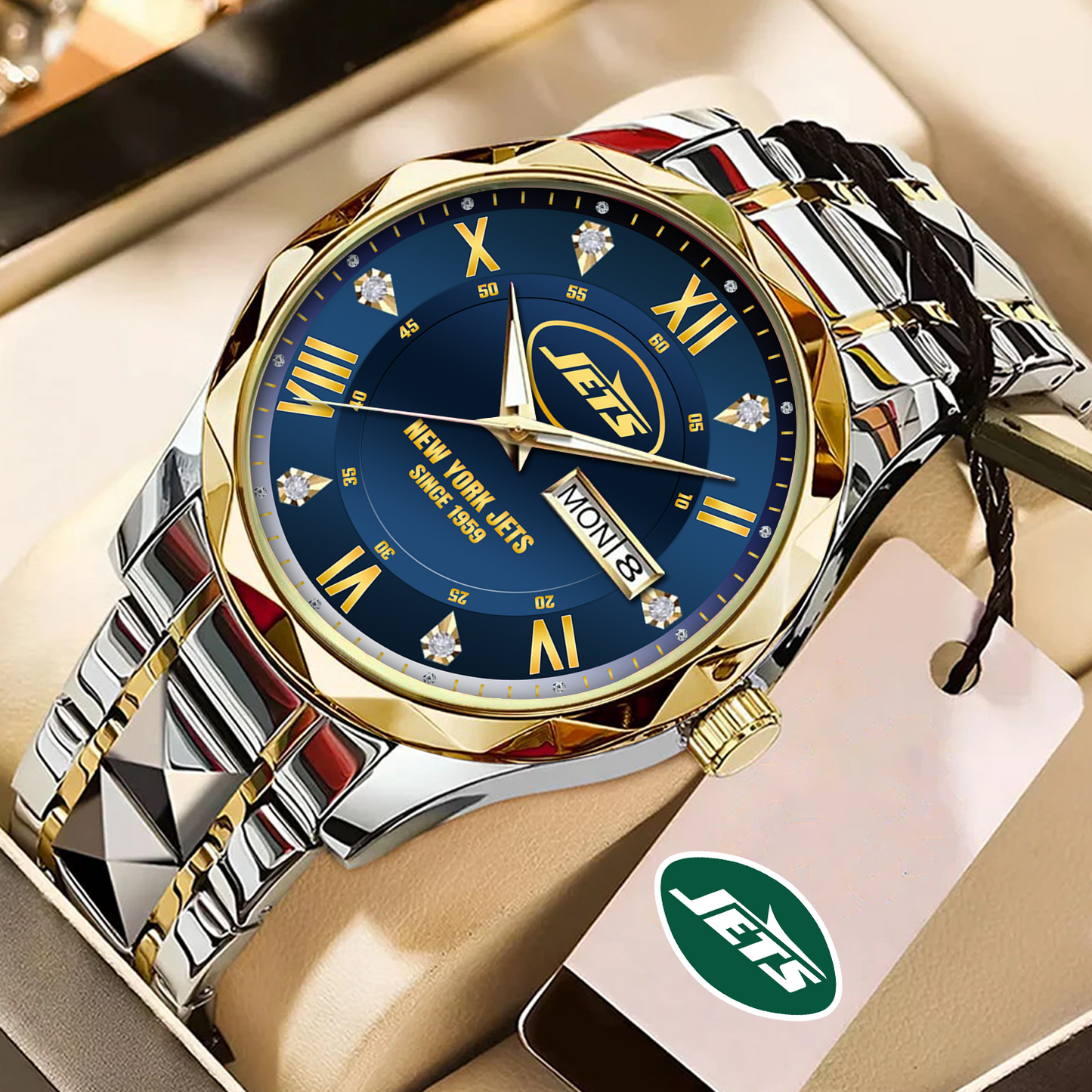 NYJ x NFL Alloy Luxury Quartz Watch DATND TANTD