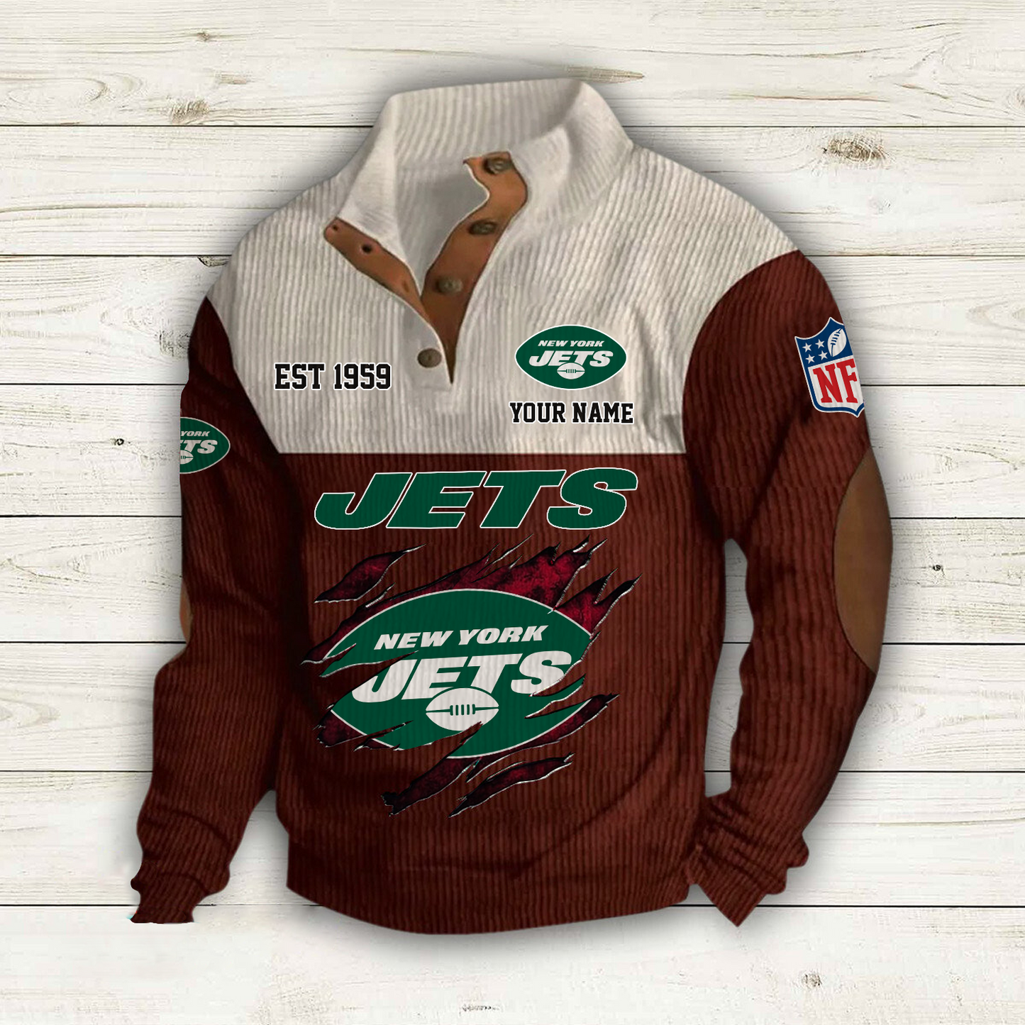 NYJ x NFL Custom Name Sport Sweatshirt DatND DVT