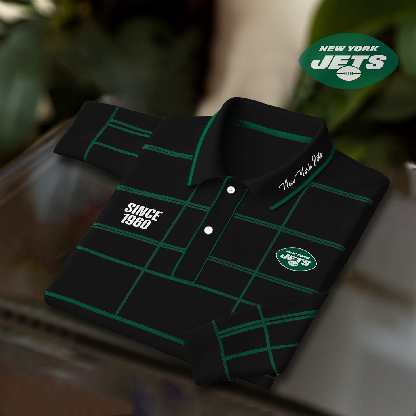 NYJ x NFL Polo Shirt Long Sleeve DatND DVT