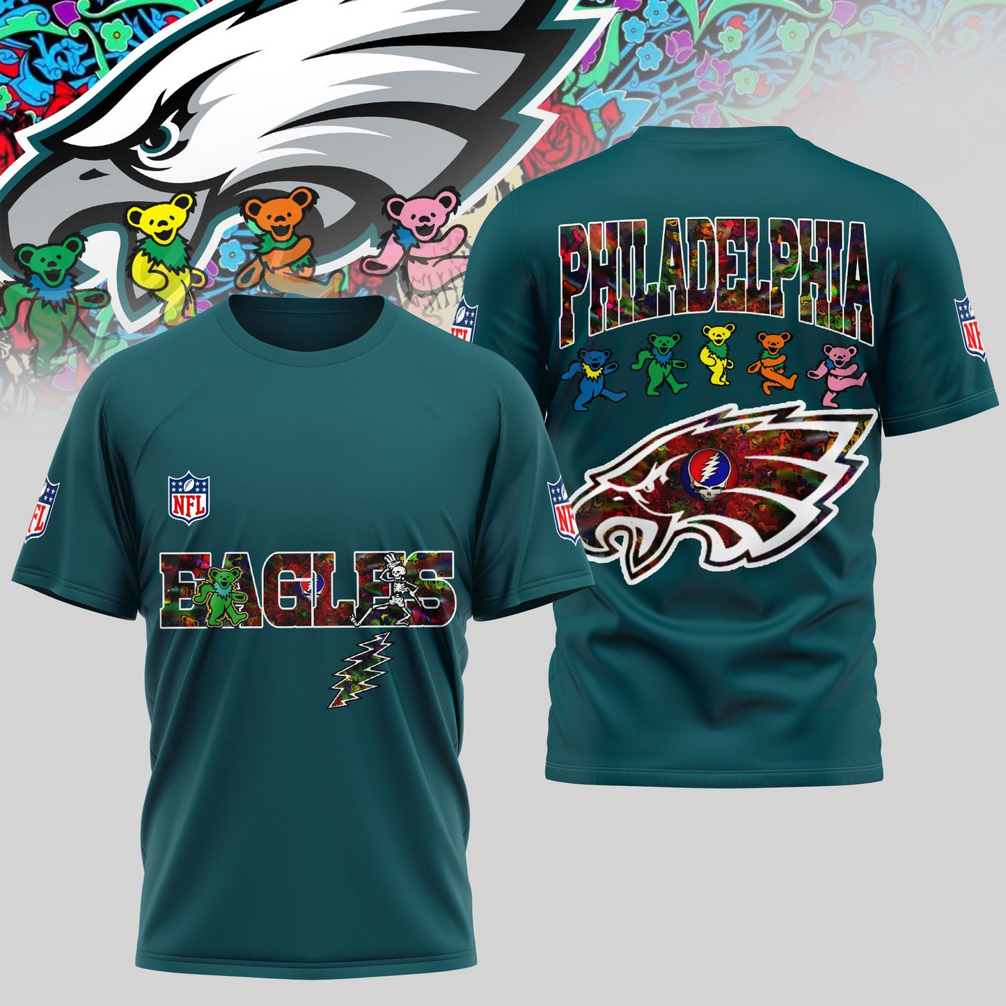 PE Premium NFL Dancing Bear T-Shirt DDT HLPHUONG