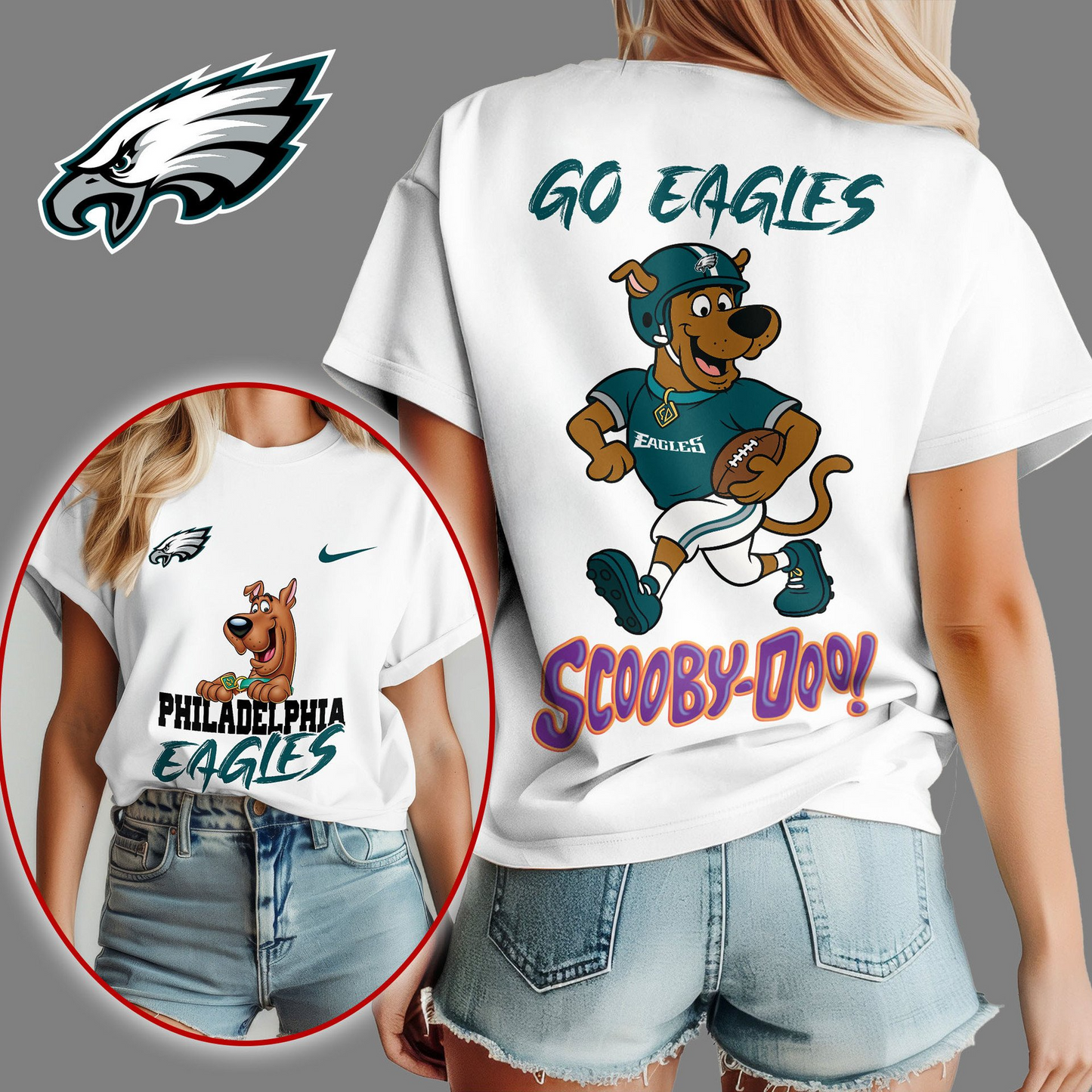PE Premium NFL Scooby-Doo Fan Women‘s Shirt DDT CTND