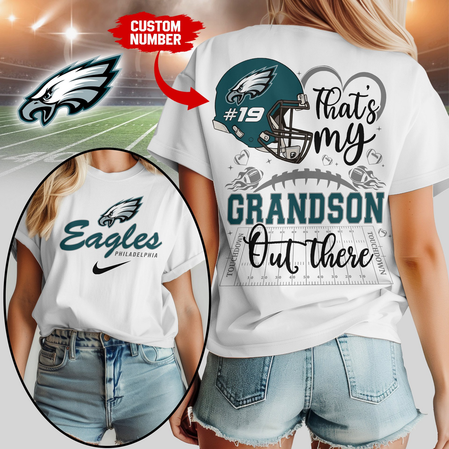 PE Premium NFL That My Grandson Out There Shirt DDT NTL