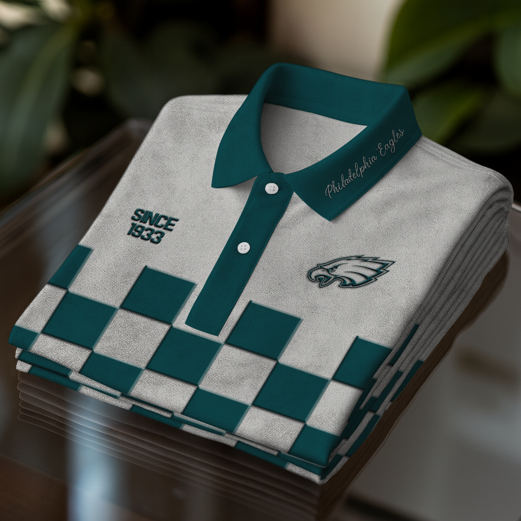 PE x NFL Embossed Retro Polo Shirt DDT NTL