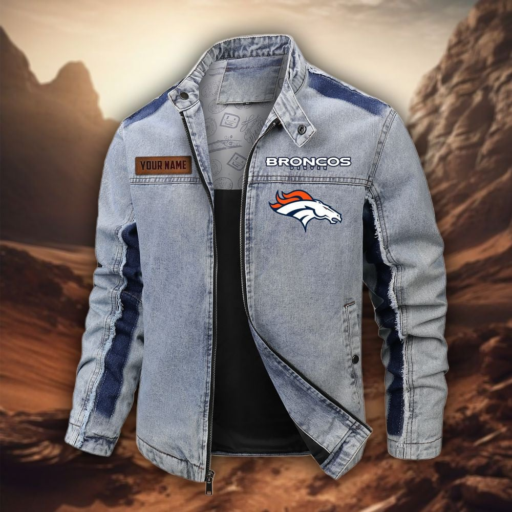 Personalized DB Premium NFL Street Scar Denim Jacket DDT CTND