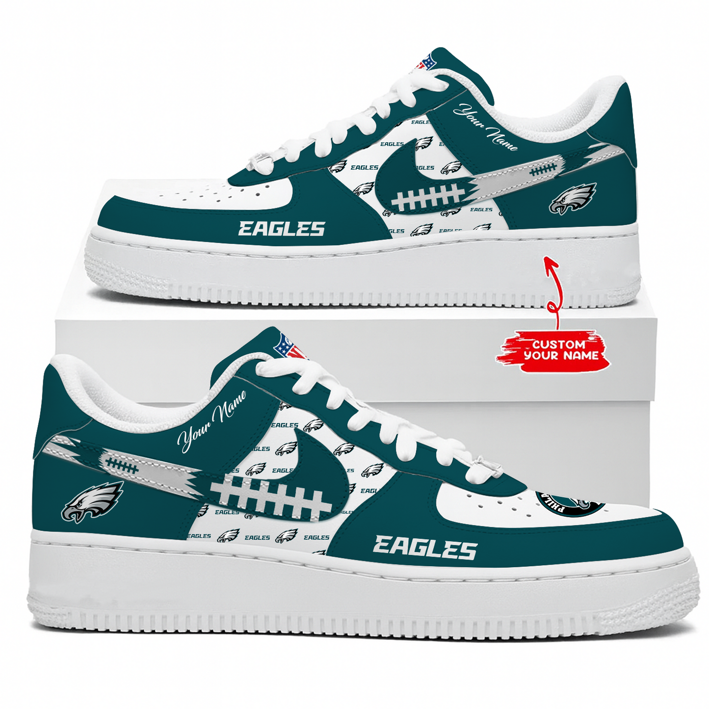 PHI x NFL Personalized AF1 Shoes DatND DVT
