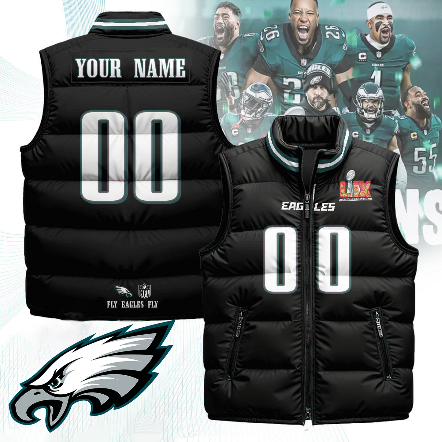 PHI x NFL Unisex Puffer Vest DatND ThuongNH
