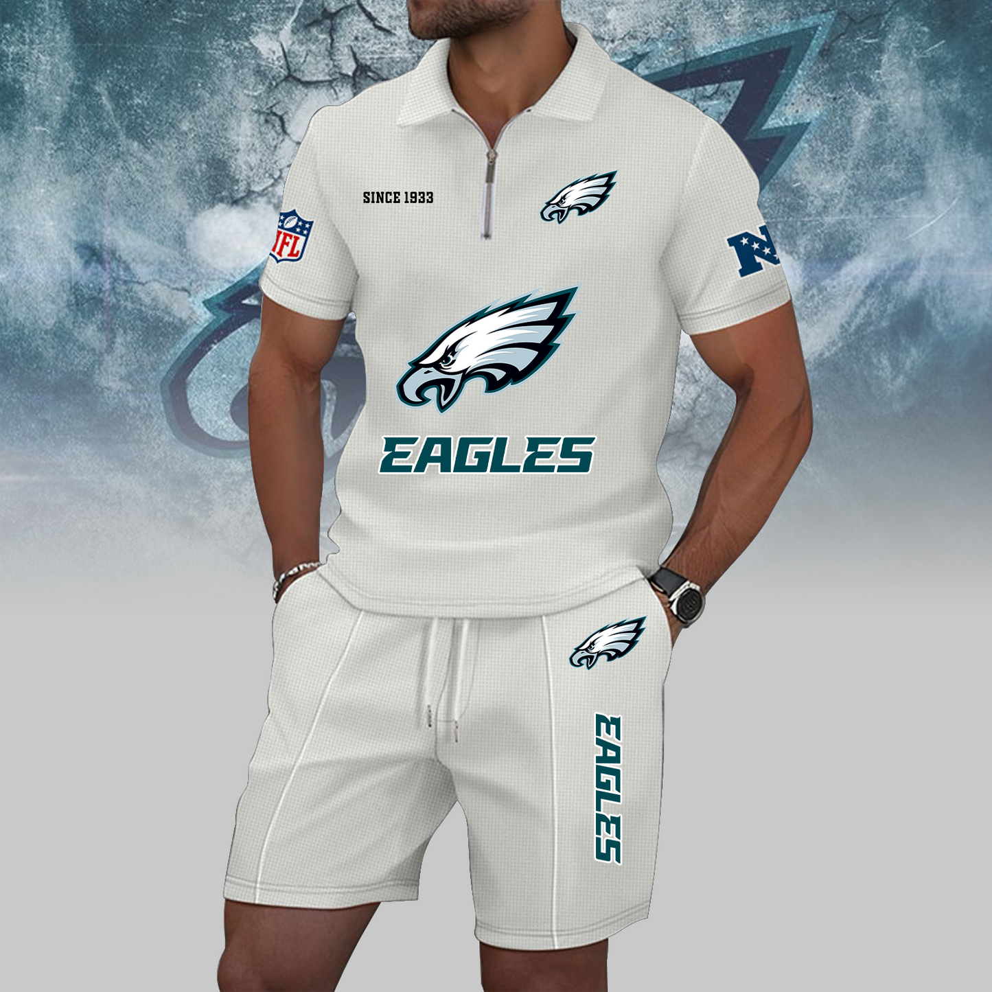 PHI x NFL Zip Polo Set DATND TANTD