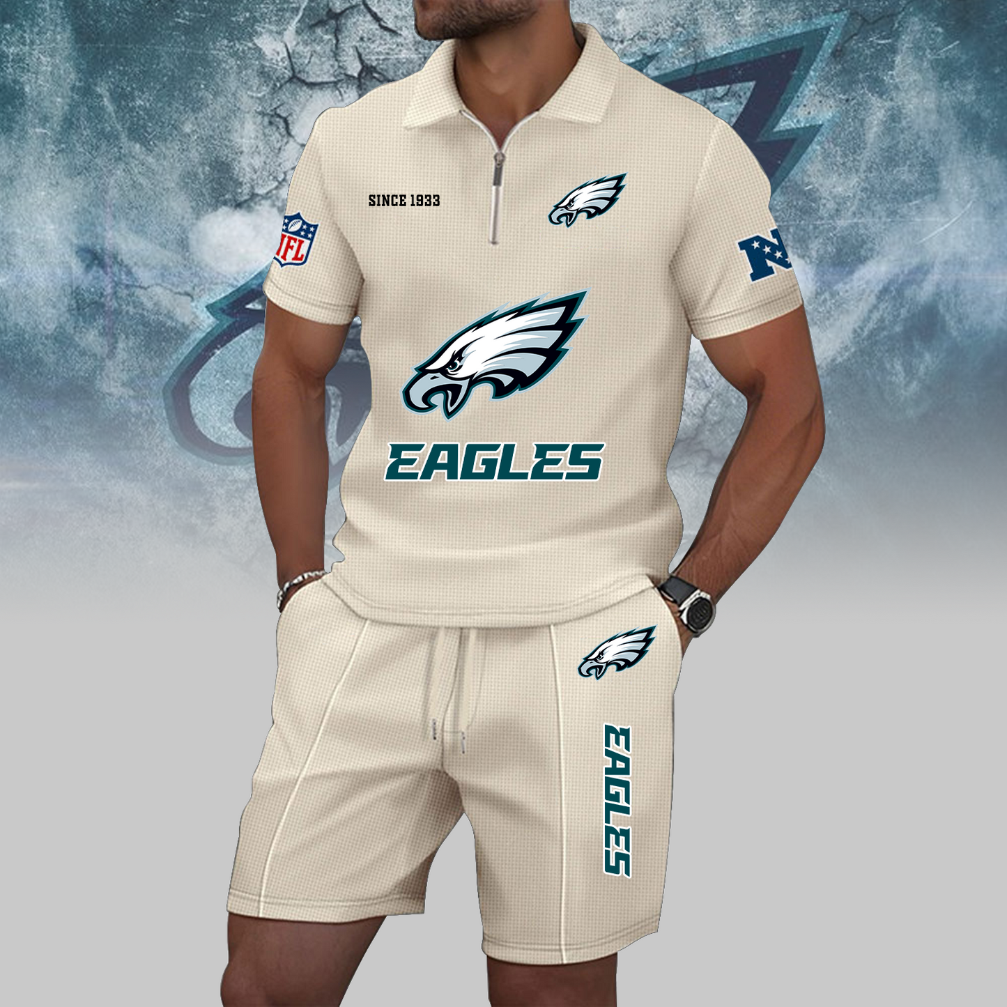 PHI x NFL Zip Polo Set DATND TANTD