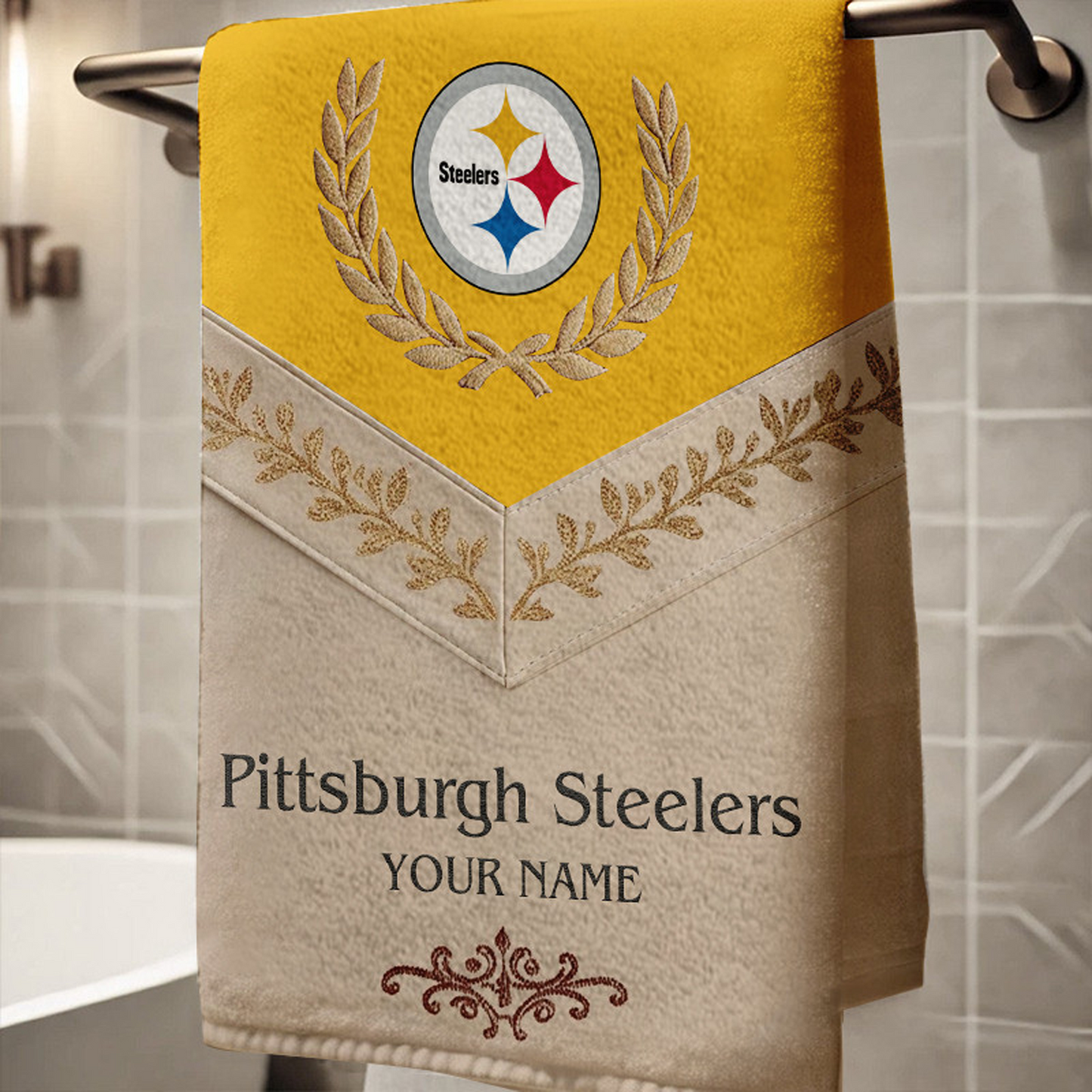 PIT Football New Bath Towel Custom Name DATND TANTD