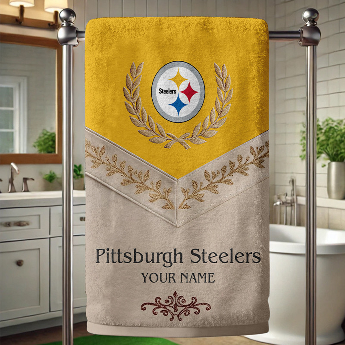 PIT Football New Bath Towel Custom Name DATND TANTD