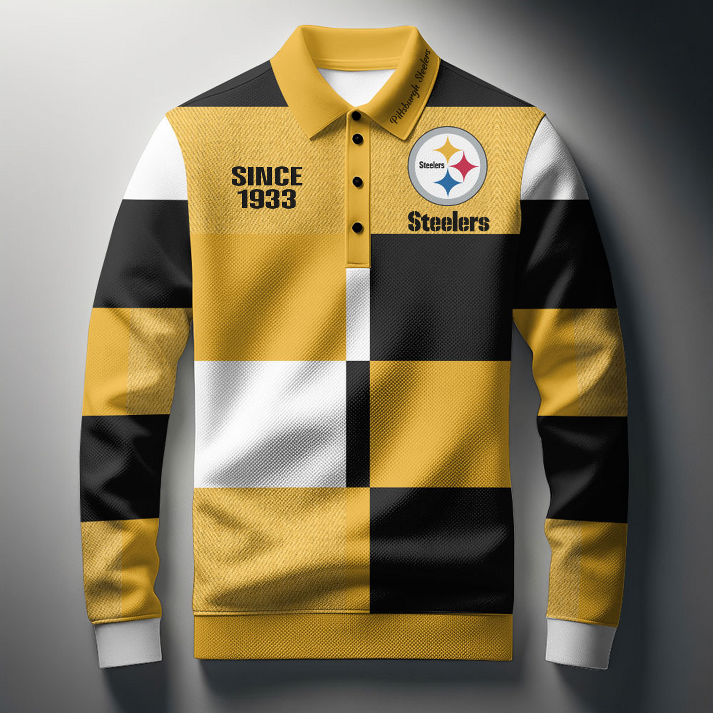 PIT x NFL Men Style Polo Long Sleeves Shirt DatND DVT
