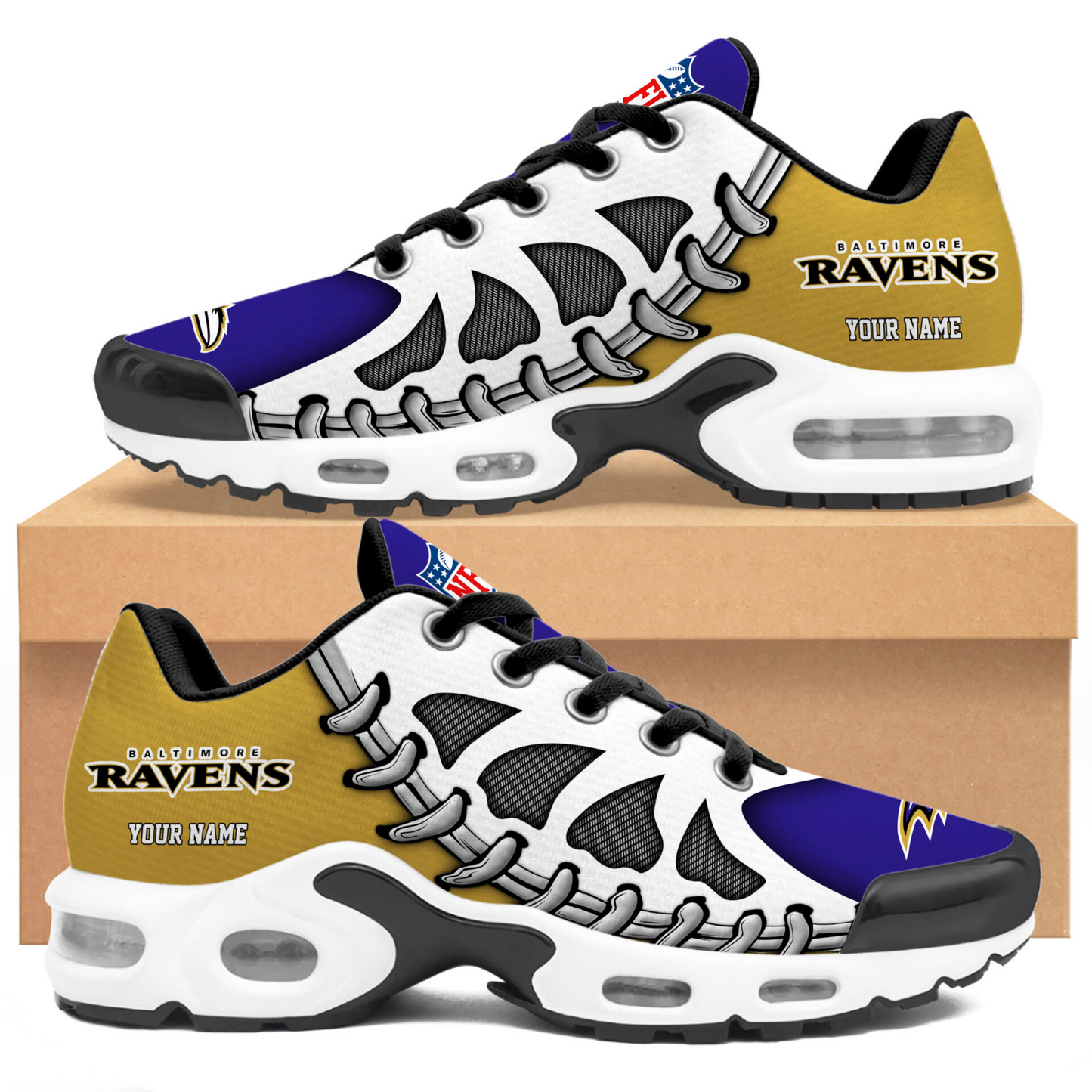 Premium NFL BAL Spine Rush Air Max Sneaker V4 NMD TTV
