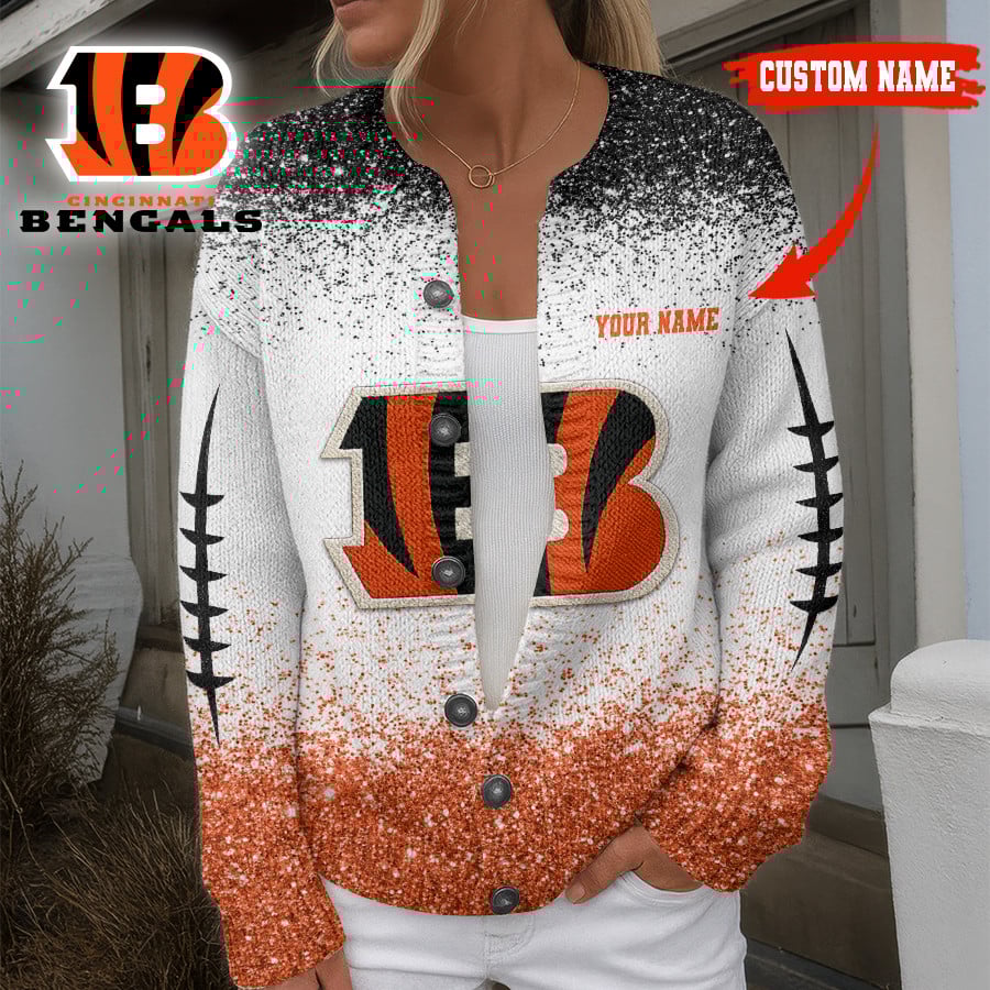 Premium NFL CIN Cozy Knit Cardigan V1 NMD NHM
