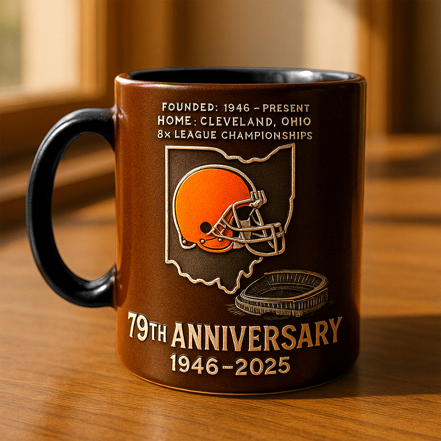 Premium NFL CLE The Anniversary Mug V1 NAK
