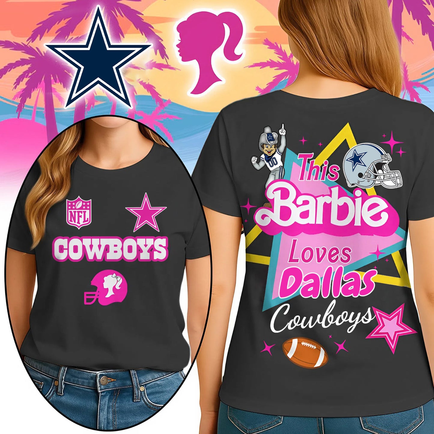 Premium NFL DLCB Barbie T-shirt V10 NMD NHM