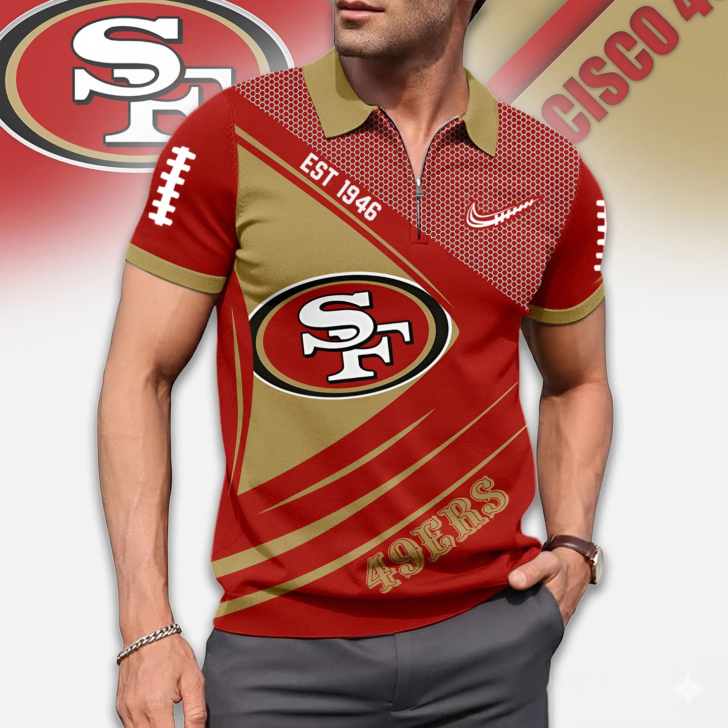 Premium NFL Game Day X SF Zipper Polo NDT NHM 3010