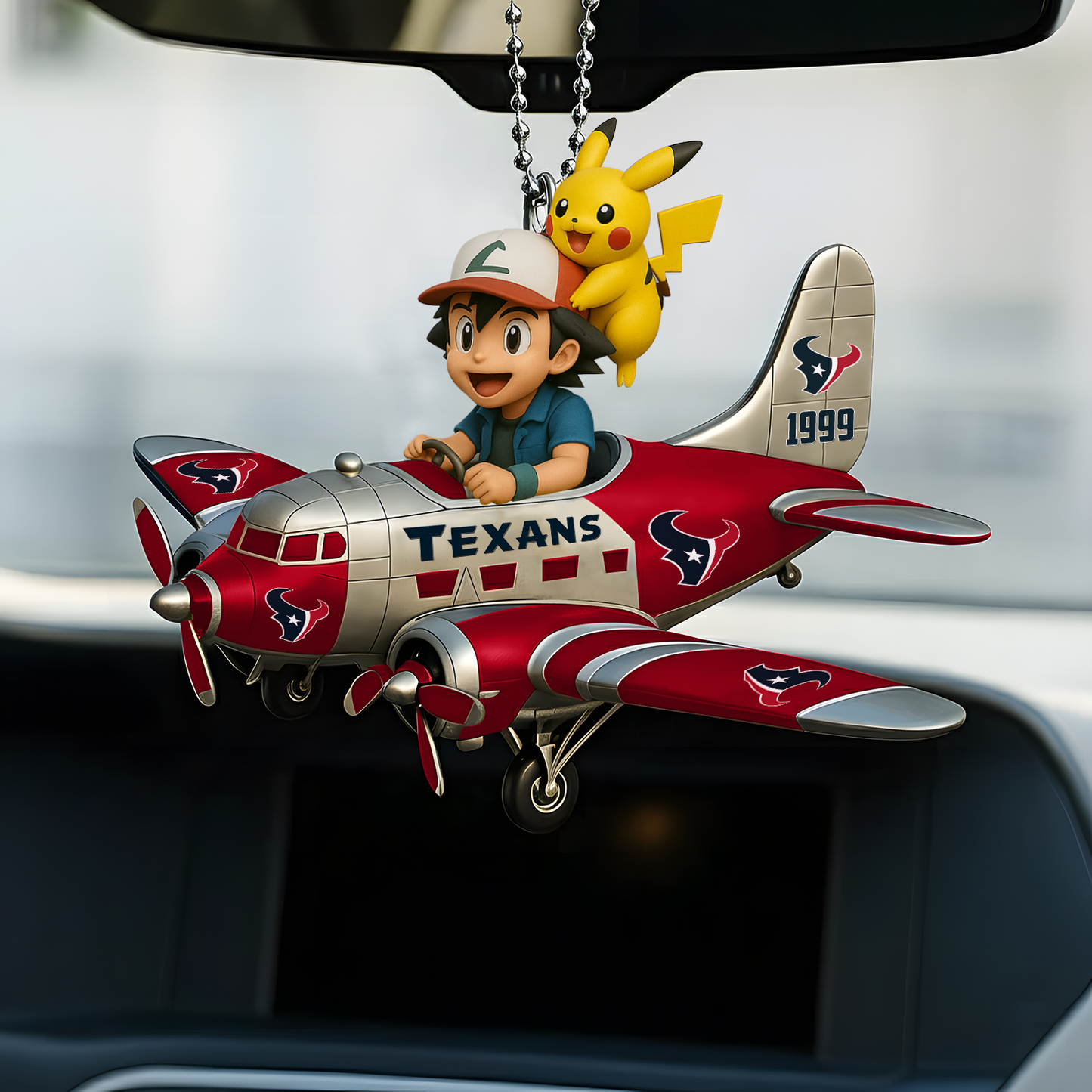 Premium NFL HOU x POK Car Ornament V1 DATND TANTD